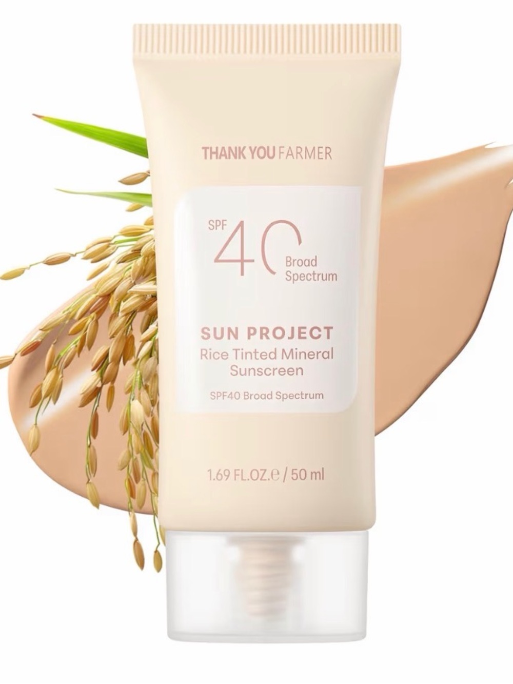 NIB Thank You Farmer Tinted Mineral Sunscreen SPF 40 (50ml / 1.69 oz)